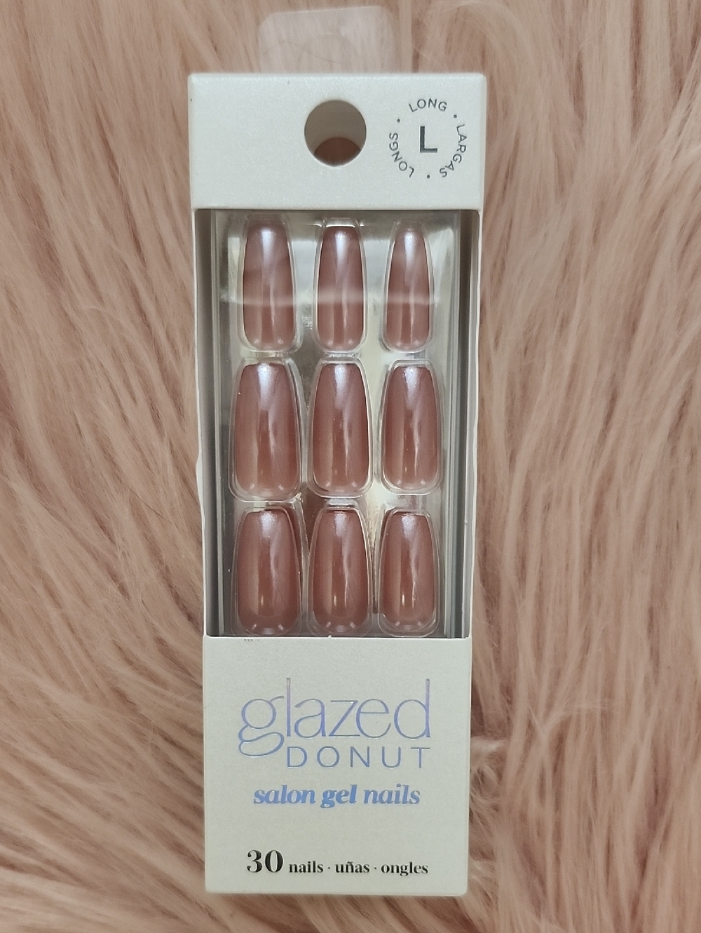 Brand New NAIL BLISS GLAZED DONUT SALON GEL False Nails-L